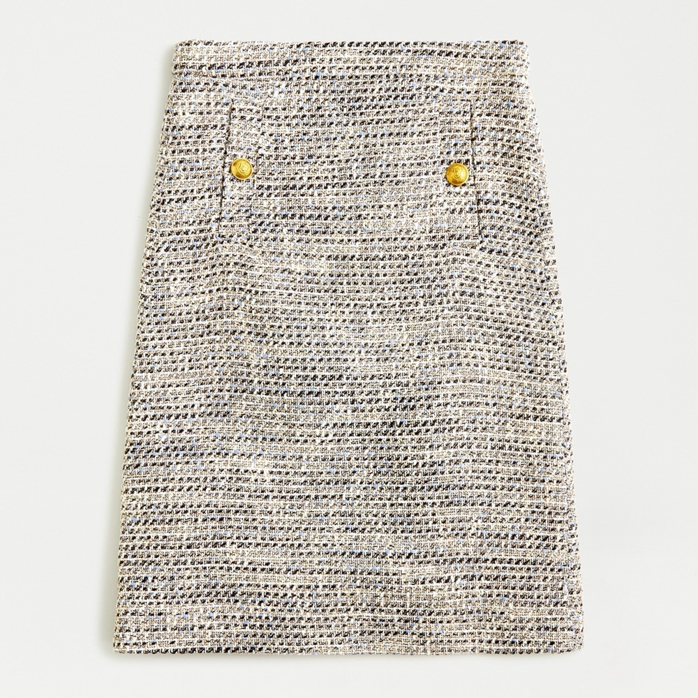 NWT J.Crew A-Line Skirt in Speckled Tweed